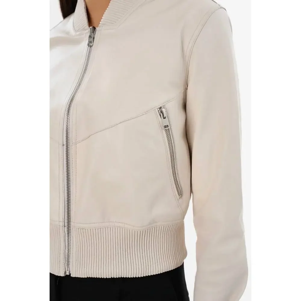Lamarque Cream Bomber Jacket - Picture 6 of 6